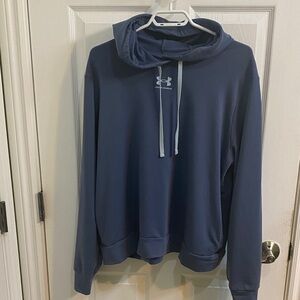 Under Armour Loose Fit Women’s Blue Sweatshirt Hoodie with Pockets Size XL
